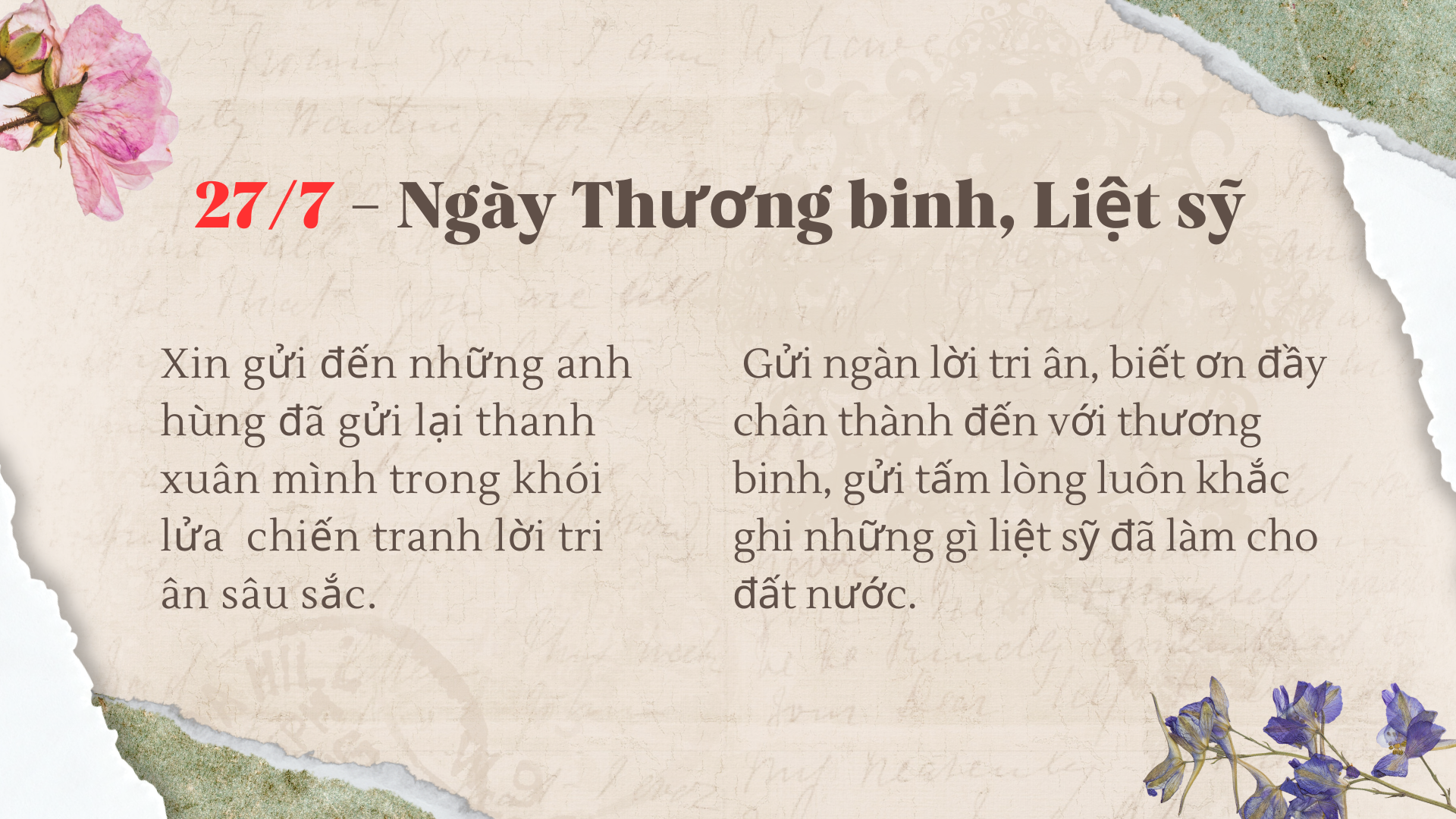  Lời tri ân đến những người con đã hoá bất tử trong lòng đất mẹ