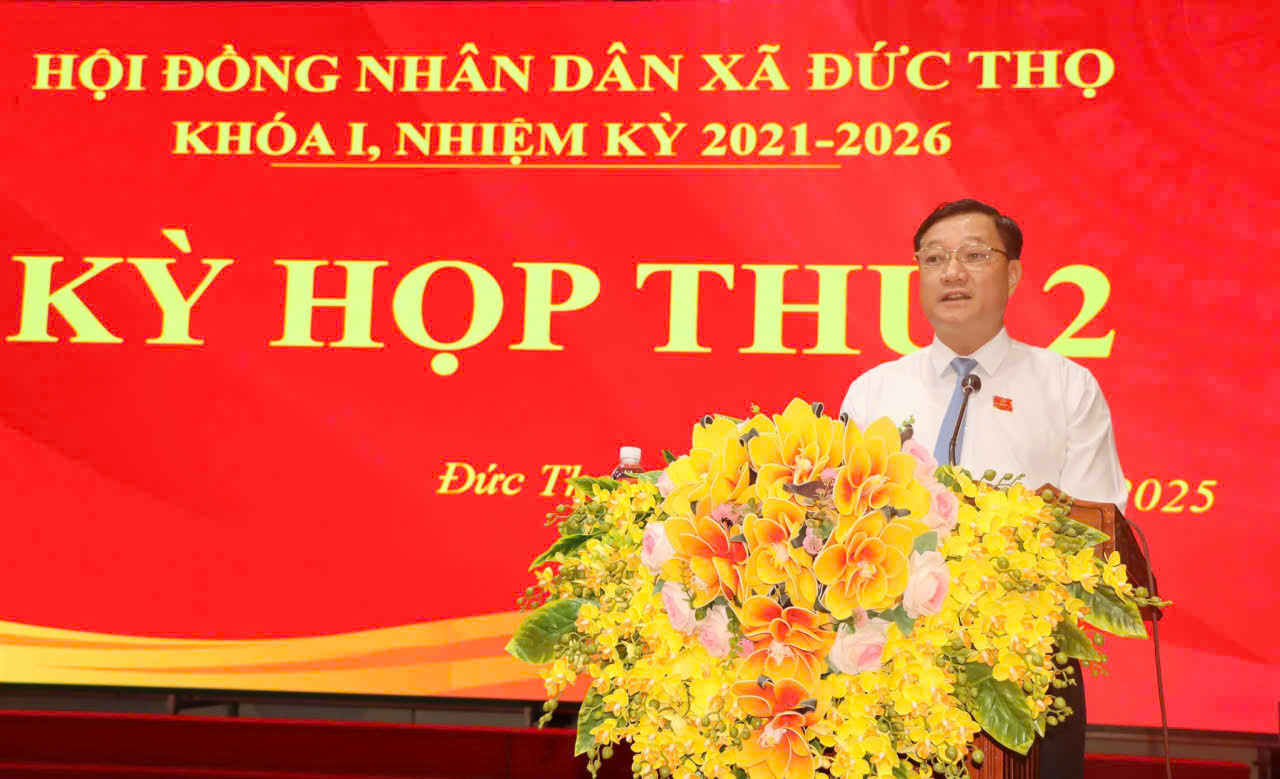 HĐND XÃ ĐỨC THỌ KHÓA I KHAI MẠC KỲ HỌP THỨ 2. 