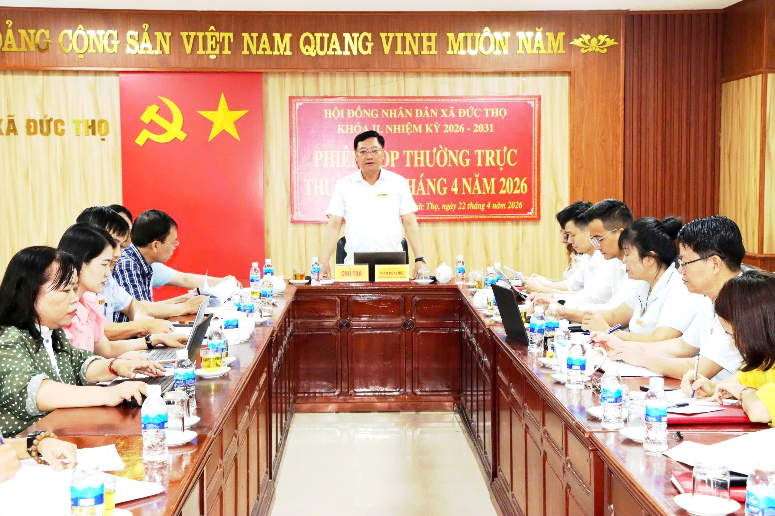 HĐND xã Đức Thọ: Phiên họp Thường trực HĐND xã tháng 4 năm 2026