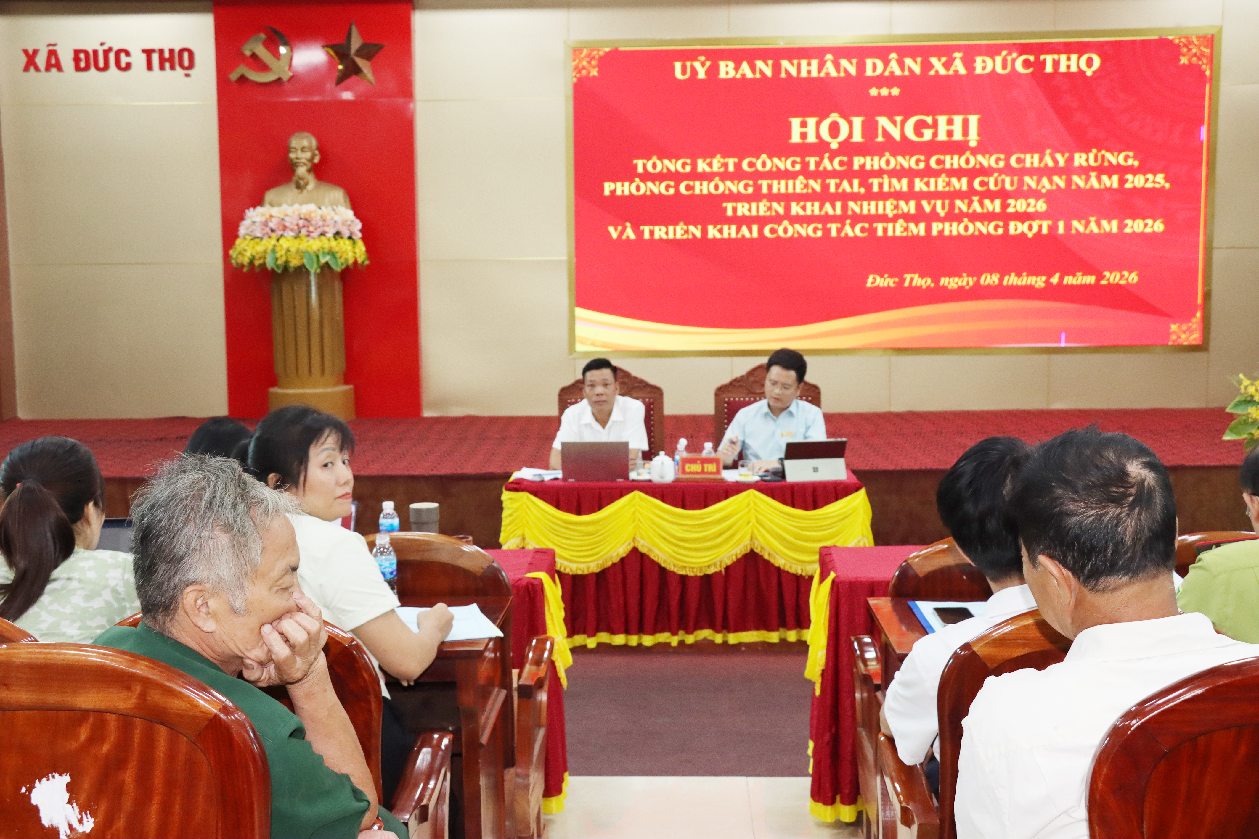 Xã Đức Thọ hội nghị tổng kết công tác bảo vệ rừng, phòng chống cháy, chữa cháy rừng và công tác phòng chống thiên tai năm 2025.