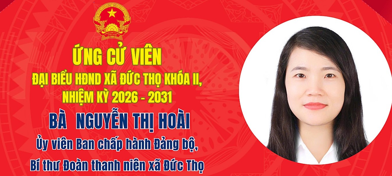 Tiểu sử ứng cử viên đại biểu HĐND xã Đức Thọ khóa II Nguyễn Thị Hoài 