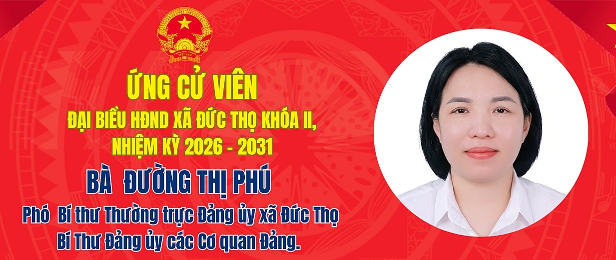 Tiểu sử ứng cử viên đại biểu HĐND xã Đức Thọ khóa II Đường Thị Phú 