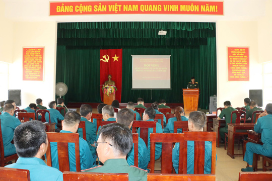 Ban CHQS Xã Đức Thọ sơ kết nhiệm vụ quốc phòng, quân sự địa phương 6 tháng đầu năm 2026.