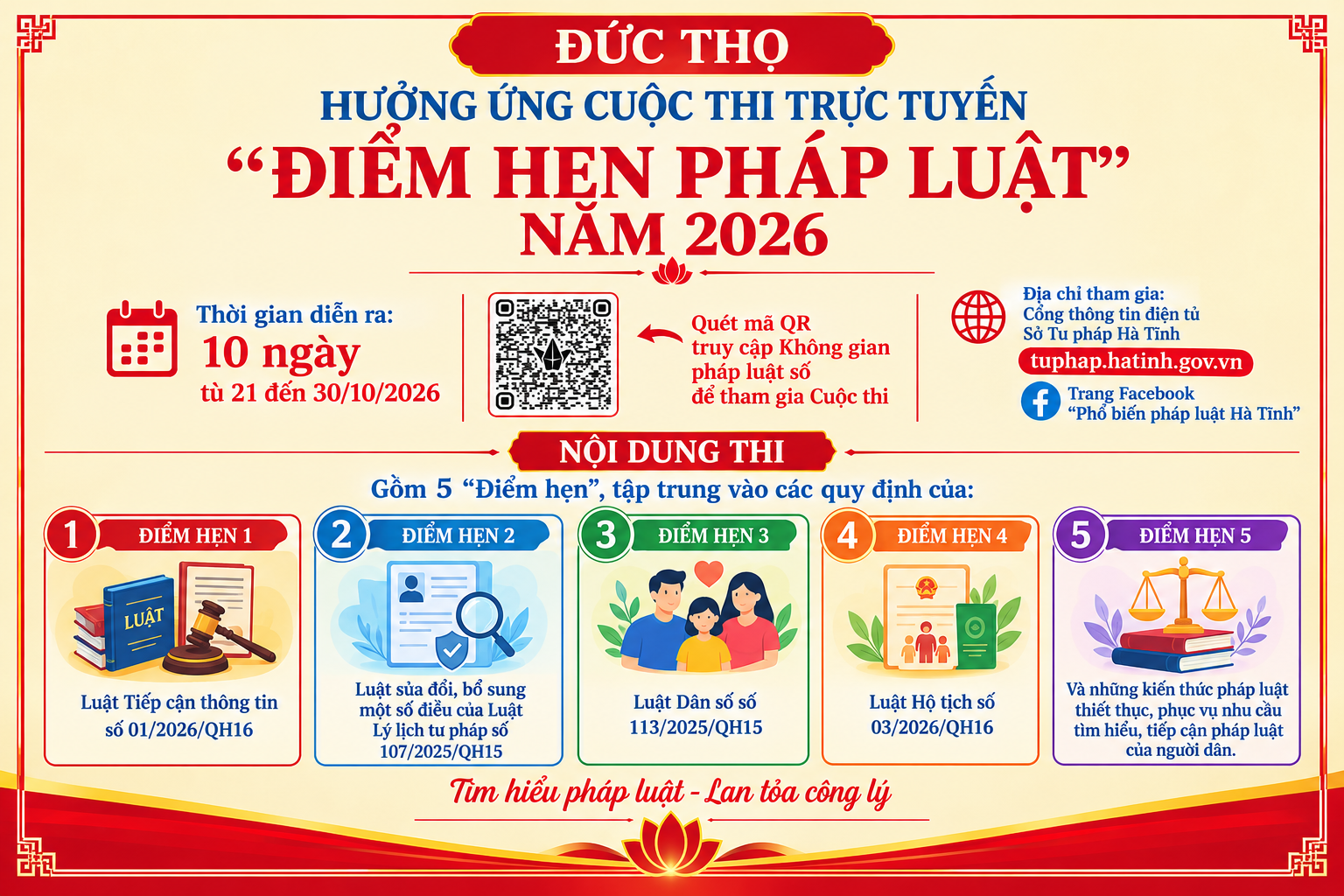 Đức Thọ hưởng ứng Cuộc thi trực tuyến “Điểm hẹn pháp luật” năm 2026