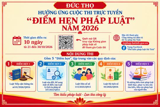 Đức Thọ hưởng ứng Cuộc thi trực tuyến “Điểm hẹn pháp luật” năm 2026 