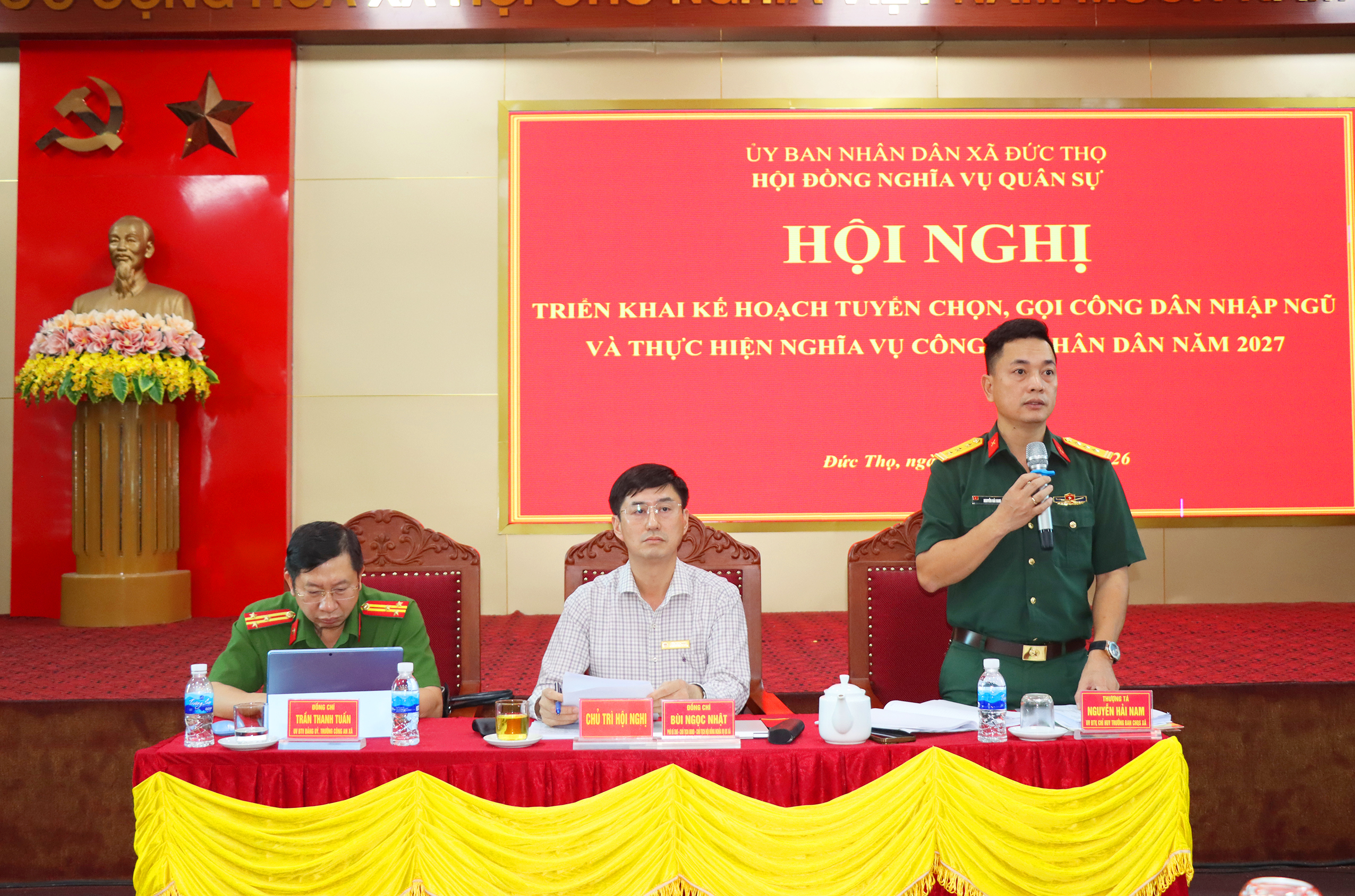 Đức Thọ triển khai công tác tuyển chọn, gọi công dân nhập ngũ năm 2027