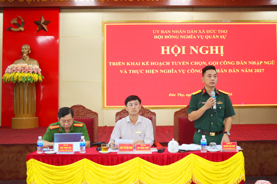 Đức Thọ triển khai công tác tuyển chọn, gọi công dân nhập ngũ năm 2027