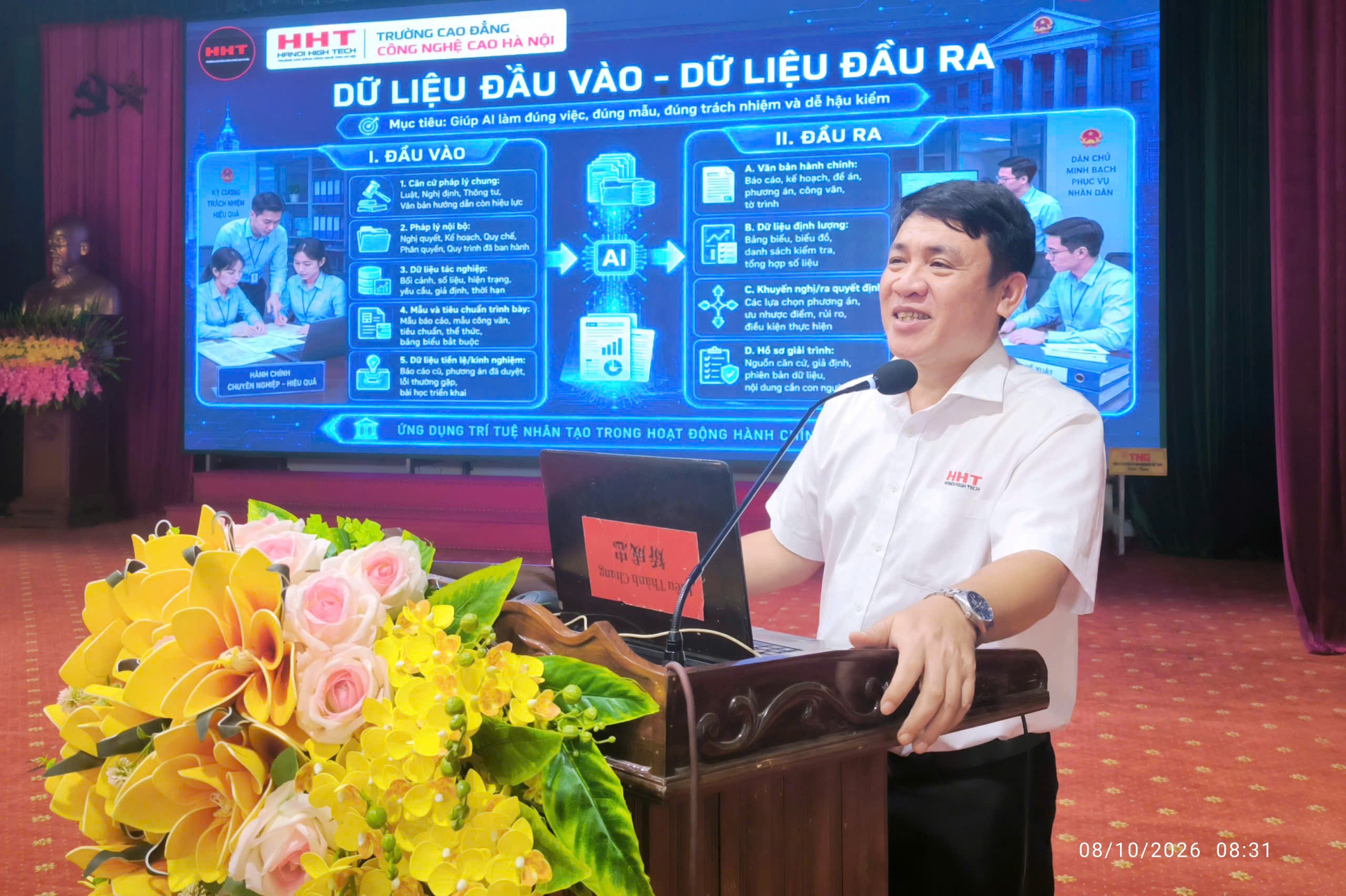 Đức Thọ: tập huấn ứng dụng Trí tuệ nhân tạo (AI) trong công tác lãnh đạo, quản lý và thực thi công vụ