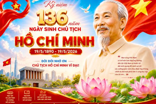 Kỷ niệm 136 năm ngày sinh Bác Hồ 19/5/1890 - 19/5/2026