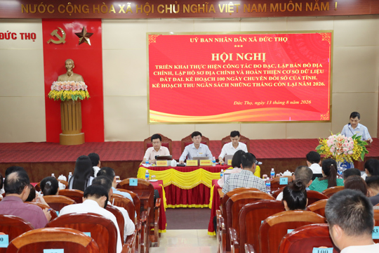 UBND xã Đức Thọ triển khai các nhiệm vụ trọng tâm: Đo đạc địa chính, bổ cứu chuyển đổi số và thu ngân sách năm 2026.