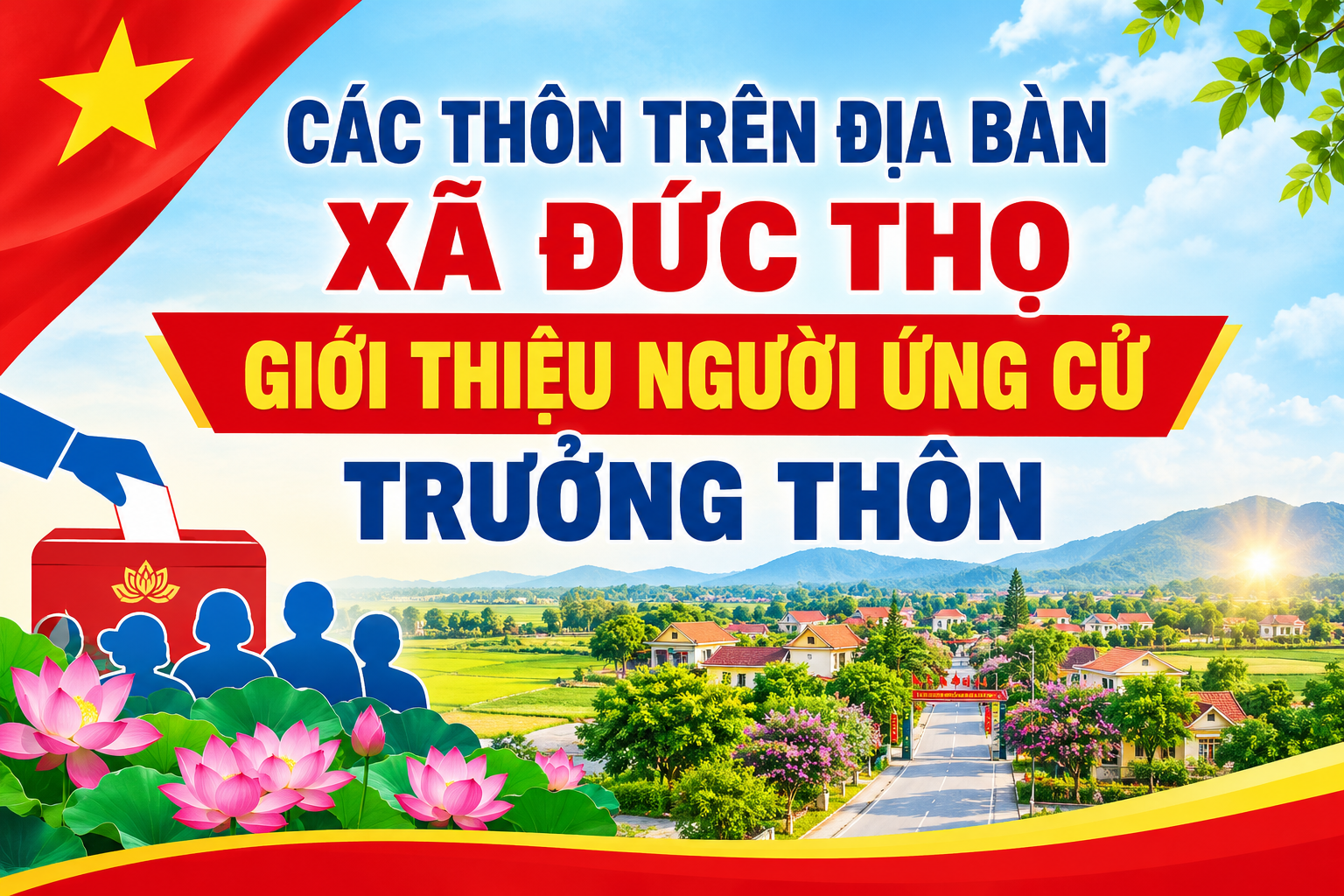 Các thôn trên địa bàn xã Đức Thọ tổ chức giới thiệu người ứng cử trưởng thôn