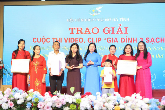Hội LHPN xã Đức Thọ đạt giải nhì Cuộc thi Video, clip “Gia đình 3 sạch” năm 2026.