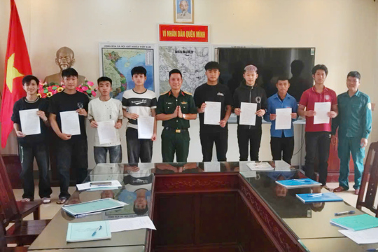 Đức Thọ có 25 công dân viết đơn tình nguyện thực hiện nghĩa vụ quân sự, nghĩa vụ Công an nhân dân năm 2027