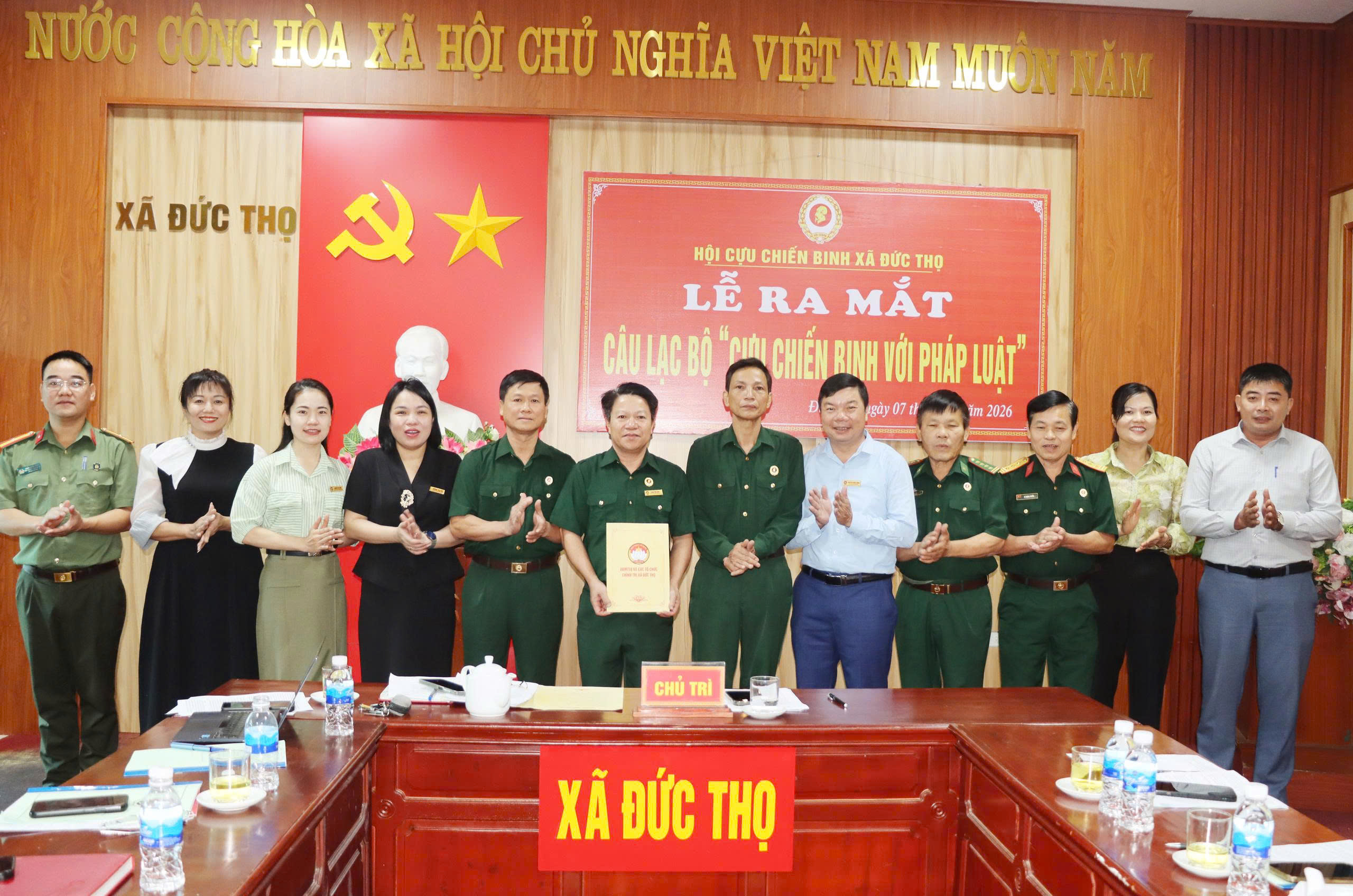 Đức Thọ ra mắt Câu lạc bộ “Cựu chiến binh với pháp luật”