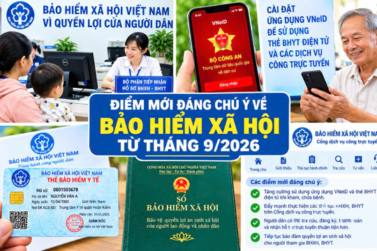 4 thay đổi quan trọng liên quan đến BHXH, BHYT từ tháng 9/2026 