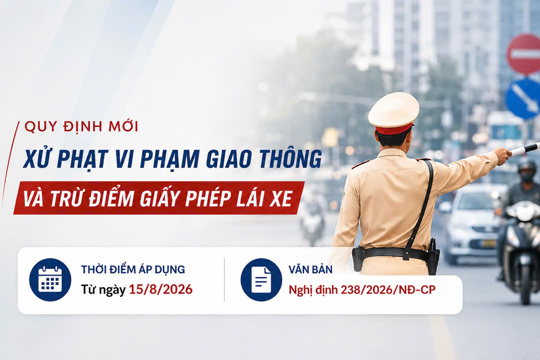 Quy định mới về xử phạt giao thông và trừ điểm giấy phép lái xe 