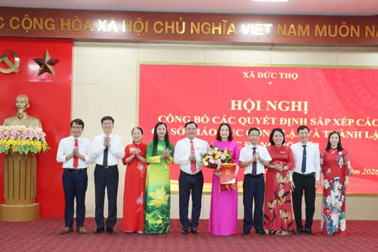 Xã Đức Thọ có 3 trường học mang tên Đức Thọ sau sắp xếp.