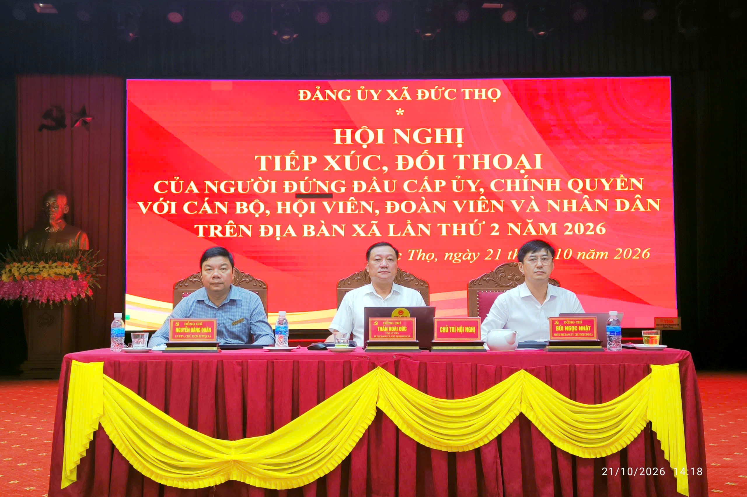 Đức Thọ đối thoại với cán bộ, đoàn viên, hội viên, phát huy dân chủ từ cơ sở