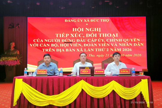 Đức Thọ đối thoại với cán bộ, đoàn viên, hội viên, phát huy dân chủ từ cơ sở 