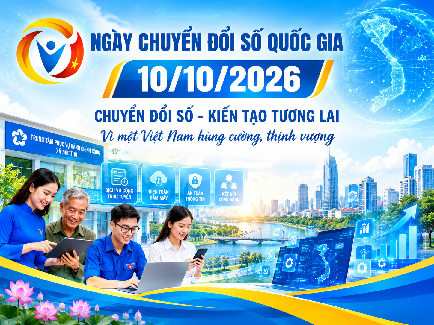 Hướng dẫn thay ảnh đại diện nggày chuyển đổi số Quốc gia 10/10/2026