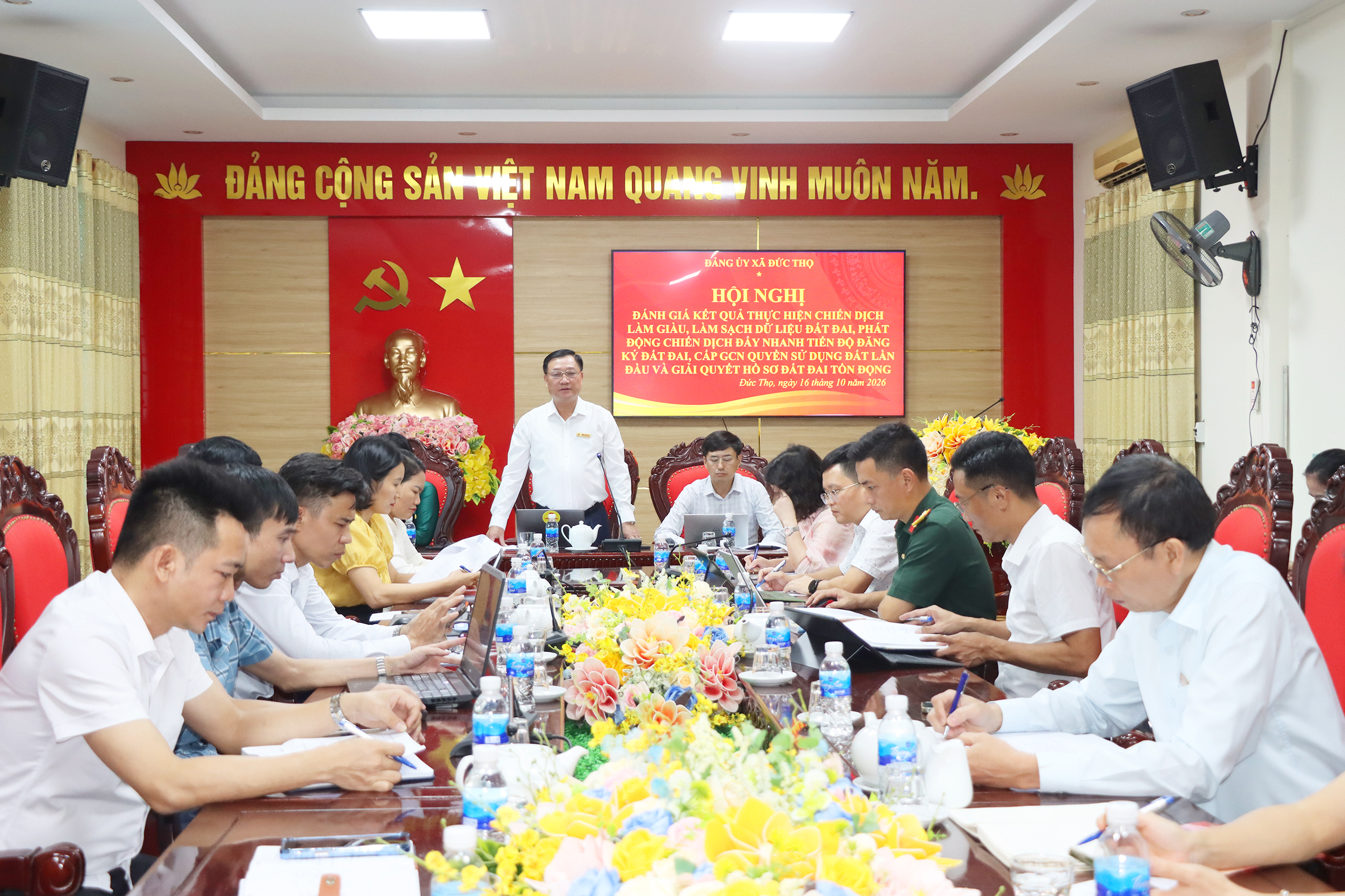 Đức Thọ đánh giá kết quả chiến dịch làm giàu, làm sạch dữ liệu đất đai