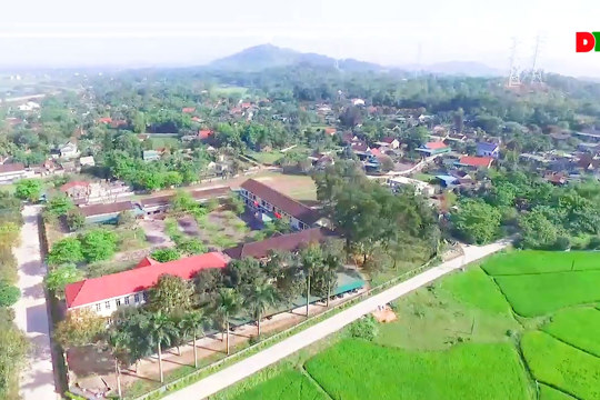 Thôn Long Sơn, xã Đức Thọ một vùng quê yên bình, xanh mướt.