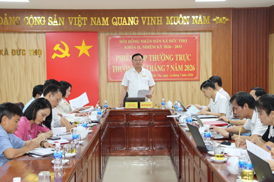 Xã Đức Thọ: Thường trực HĐND xã họp phiên thường kỳ tháng 7/2026. 