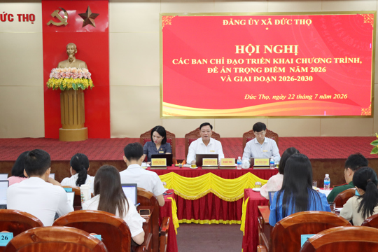 Đảng ủy xã Đức Thọ triển khai chương trình các đề án trọng điểm năm 2026 và giai đoạn 2026 - 2030.