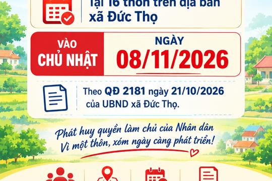 QUYẾT ĐỊNH: Về việc công bố ngày bầu cử Trưởng thôn nhiệm kỳ 2026-2031 