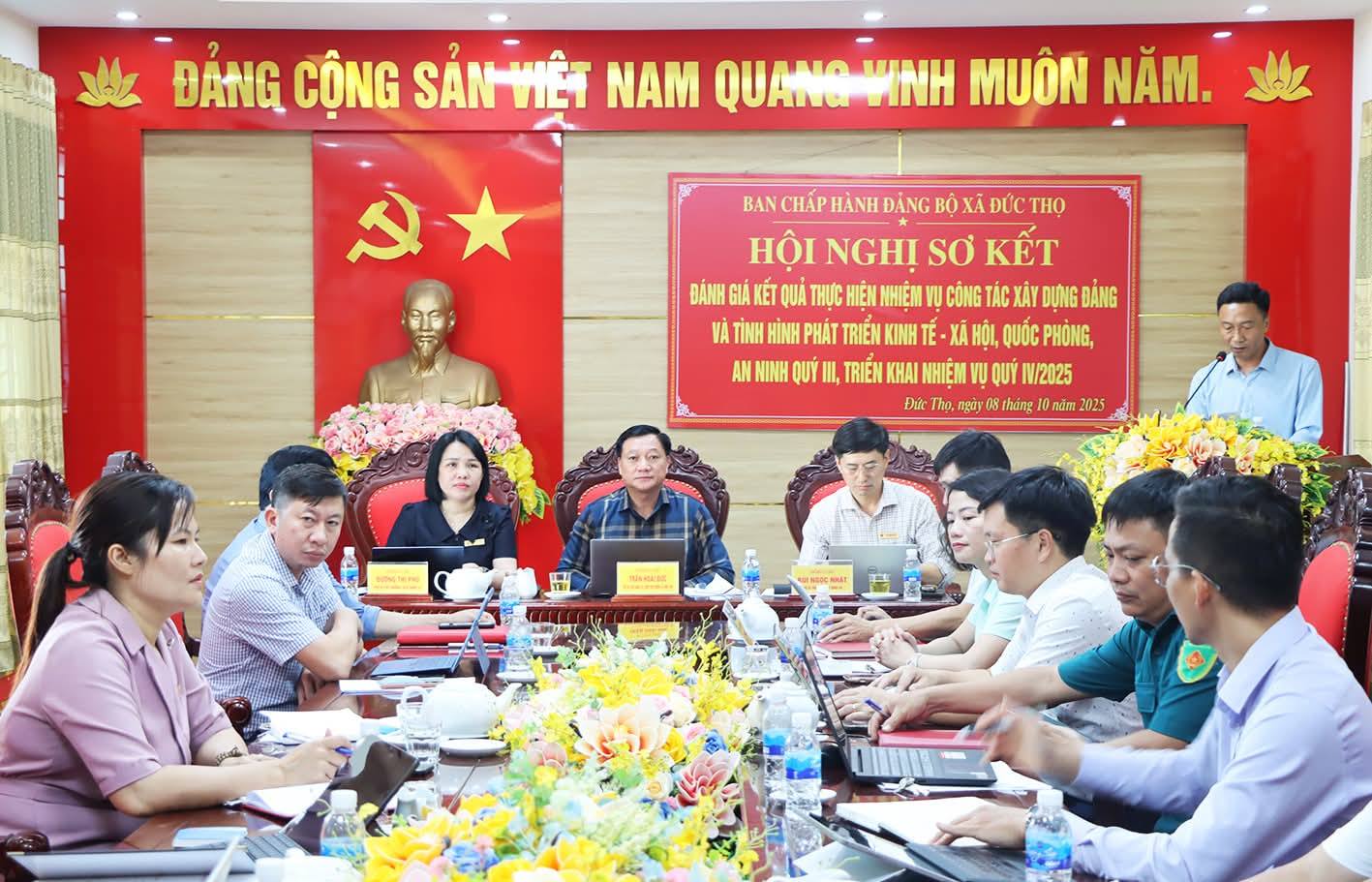  Đảng ủy xã Đức Thọ tổ chức Hội nghị sơ kết công tác quý III năm 2025