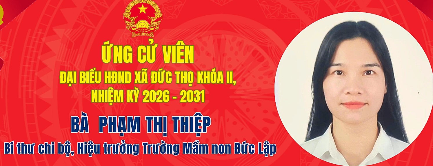 Tiểu sử ứng cử viên đại biểu HĐND xã Đức Thọ khóa II Phạm Thị Thiệp . 