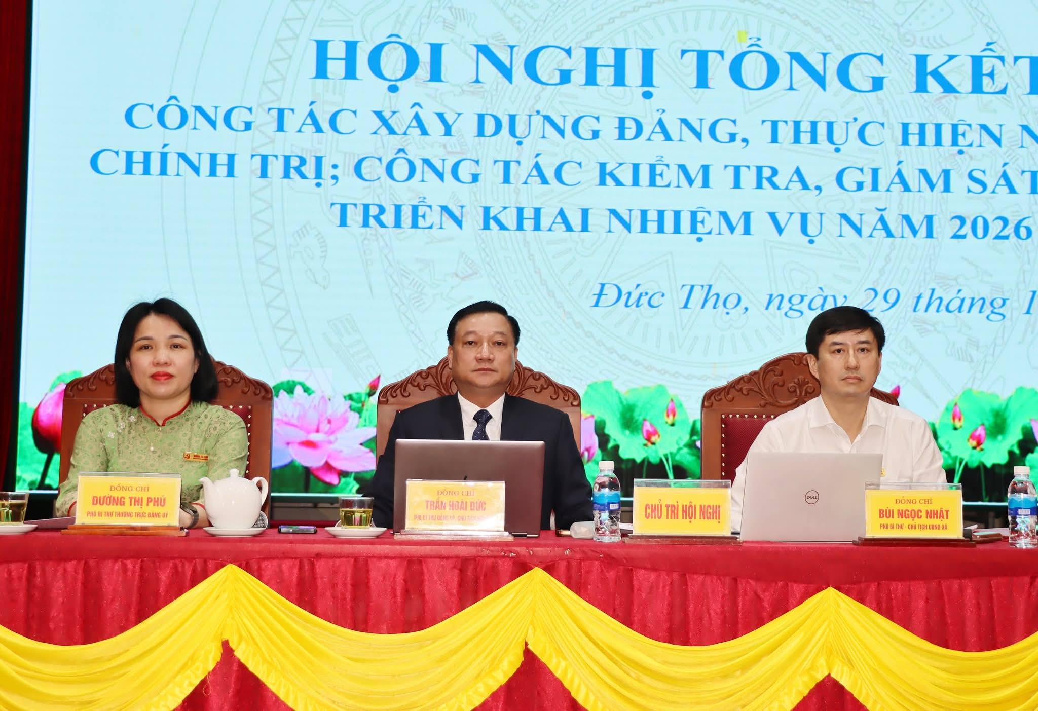Đảng uỷ xã Đức Thọ triển khai nhiệm vụ công tác năm 2026. 