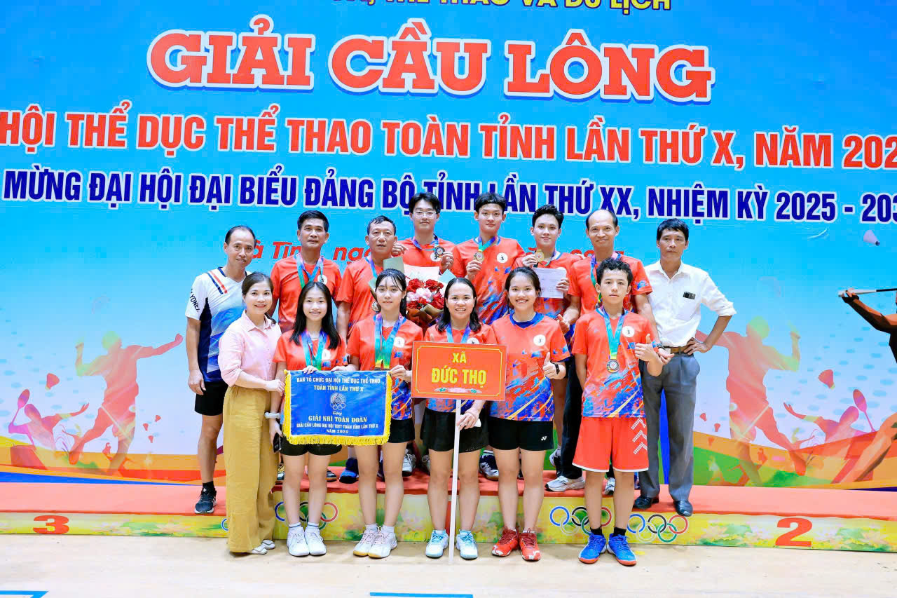 Xã Đức Thọ tham gia giải Giải cầu lông Đại hội TDTT toàn tỉnh Hà Tĩnh lần thứ X, năm 2025